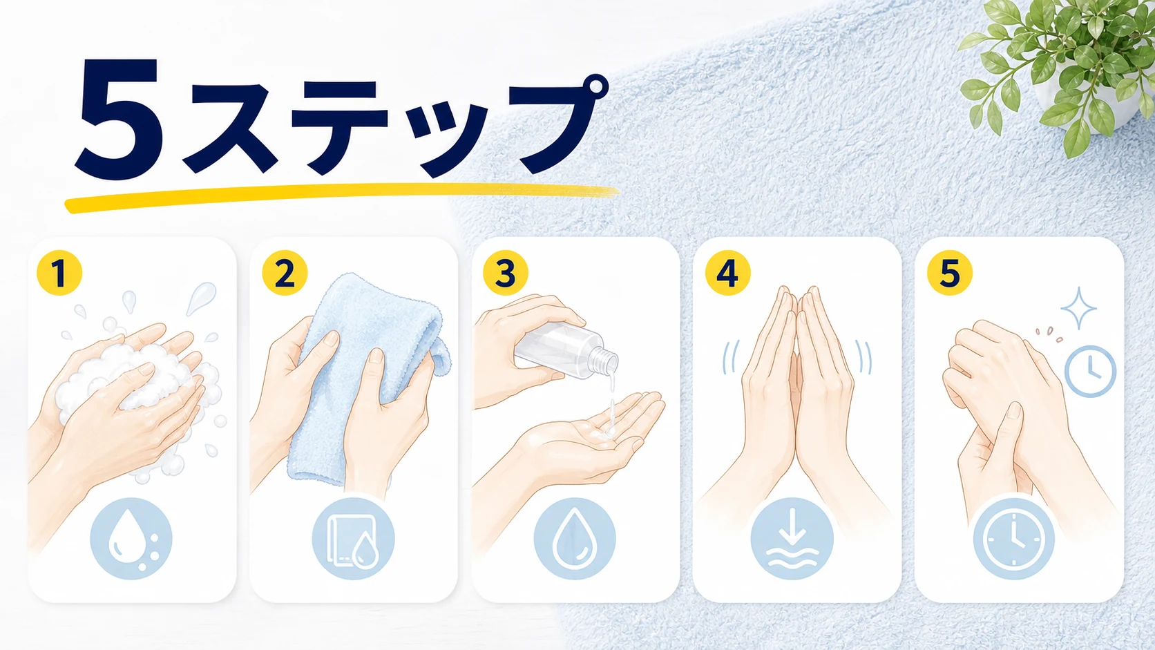 化粧水だけで済ませるときの使い方5ステップを整理した図解