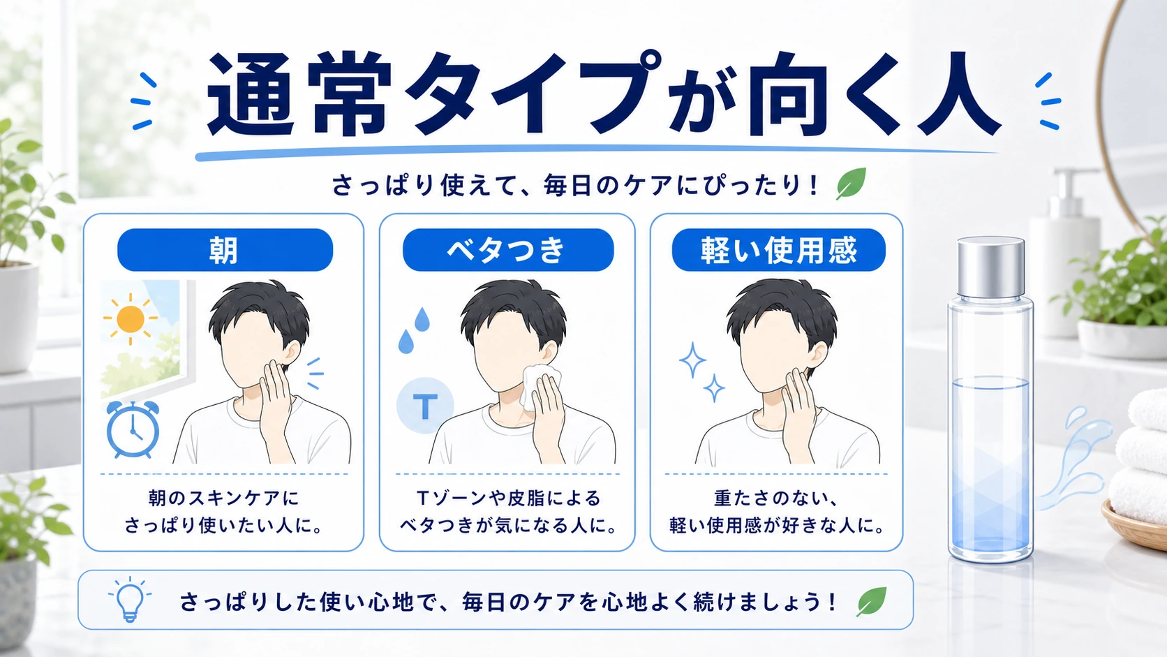 白潤の通常タイプが向きやすい男性を整理した図解