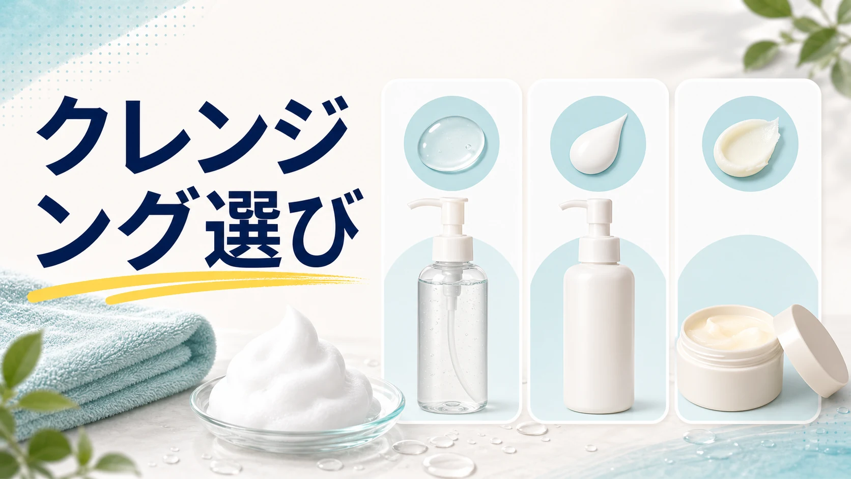 メンズBBクリームにクレンジングを使う時の選び方を整理した図解