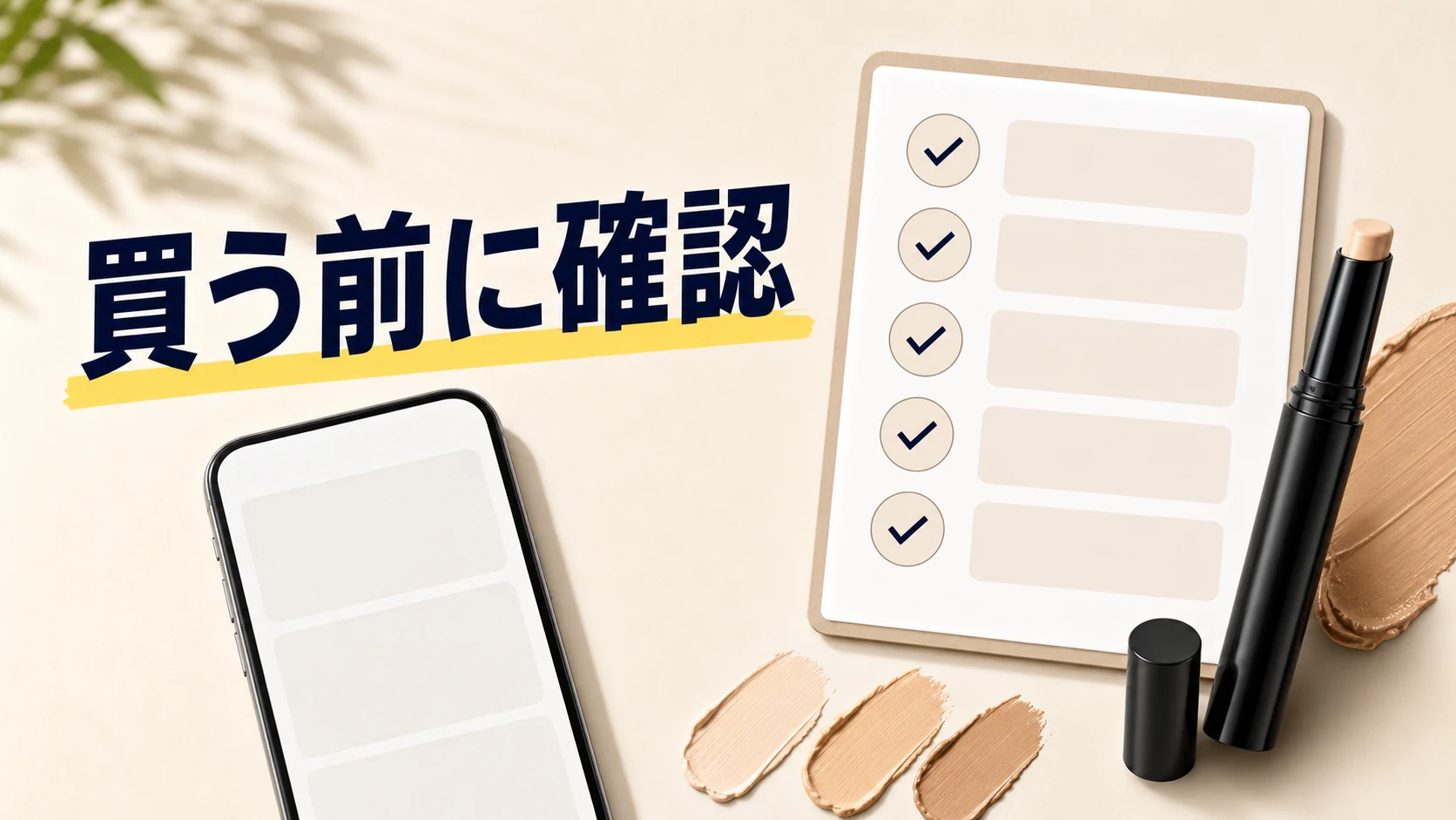 楽天でメンズコンシーラーを選ぶ時の確認ポイントを整理した図解