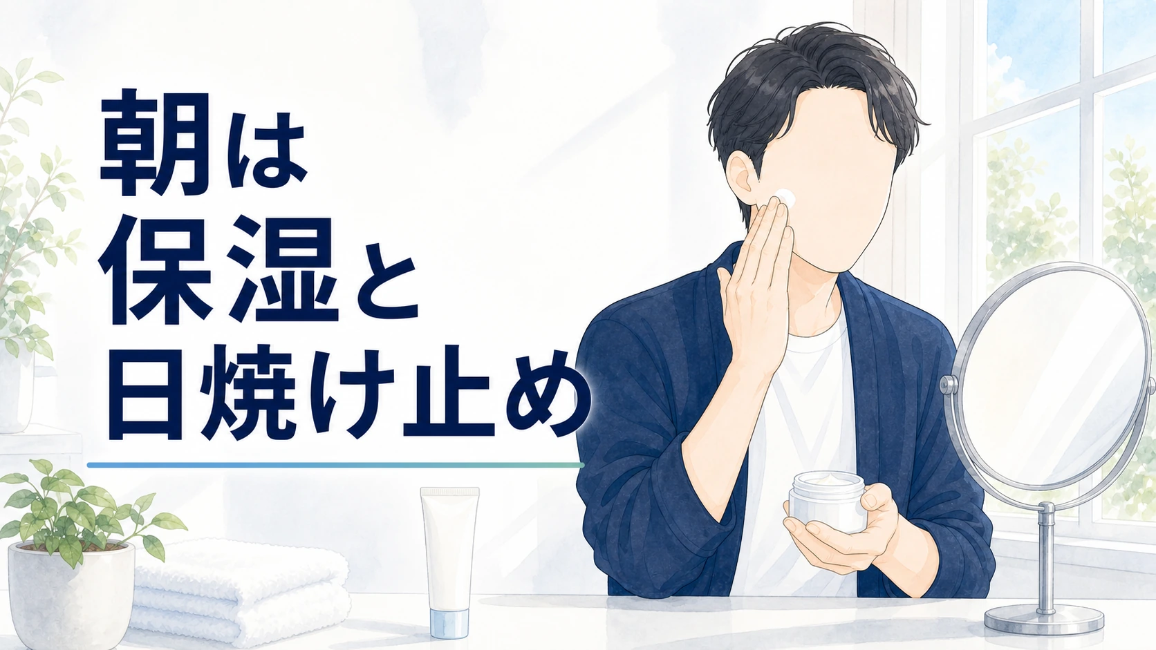 朝に見直したい保湿と日焼け止めを整理した図解