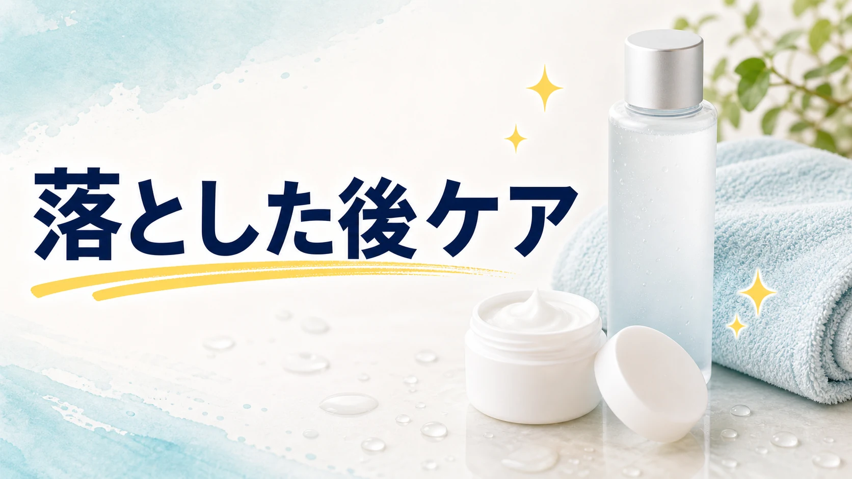 BBクリームを落とした後のシンプルケアを整理した図解