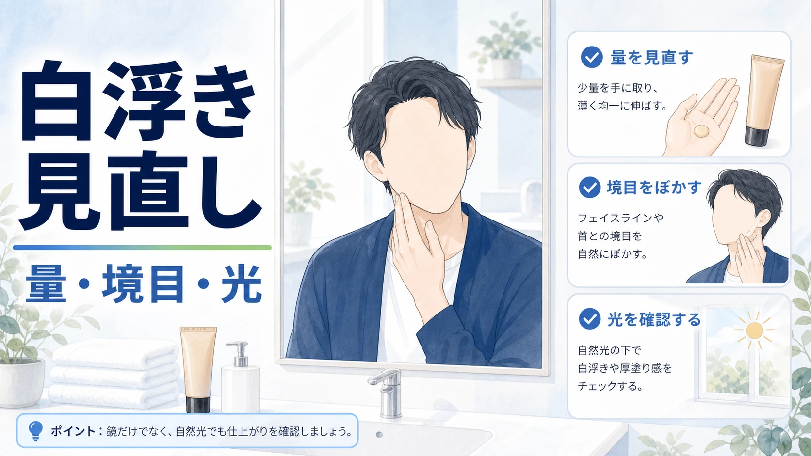 ケイトBBクリームで白浮きや厚塗り感が出る時の見直しポイントを整理した図解