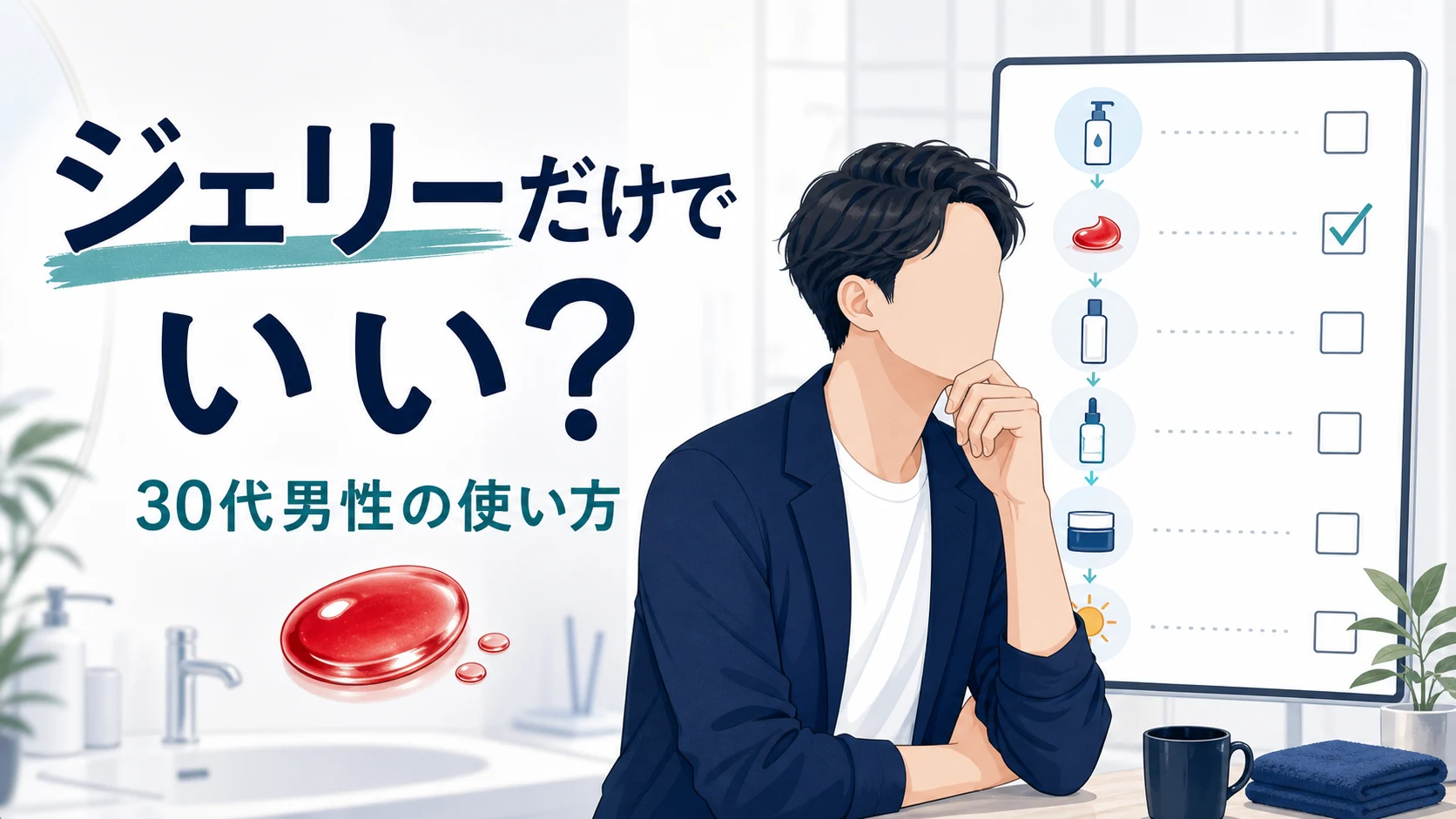 アスタリフトジェリーだけでいい?効果を急ぐ30代男性が見るべき使い方のアイキャッチ
