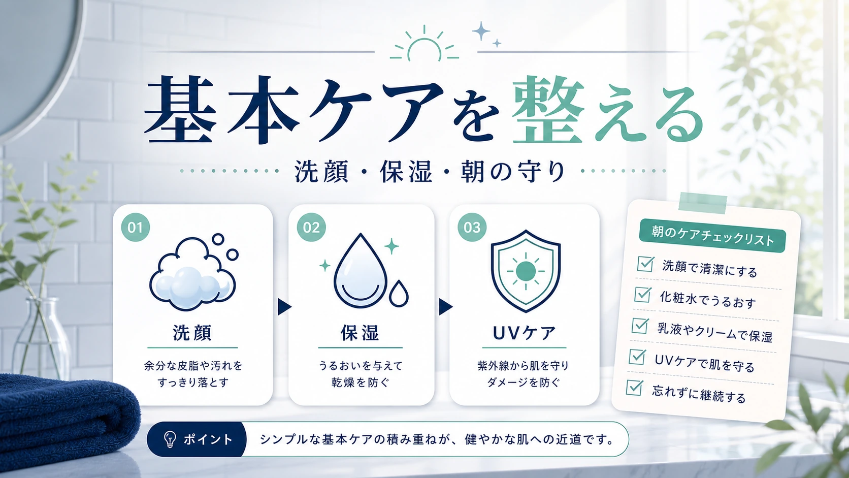 レチノールを使う前に整えたい基本ケアを整理した図解
