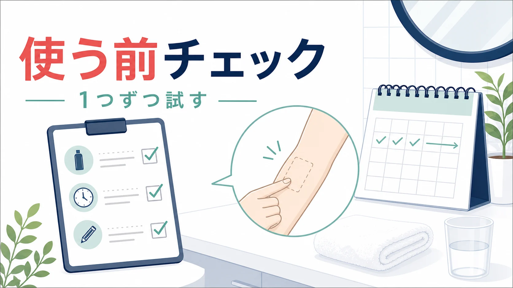 肌に合うか不安な人が使う前に確認したいことの図解