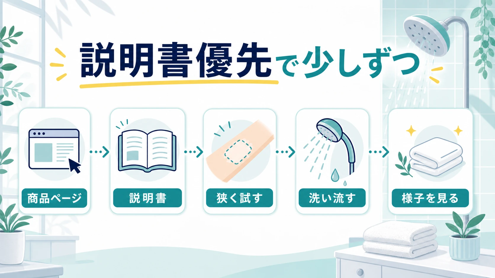 BSTEP除毛クリームは説明書優先で少しずつ試す流れを整理した図解